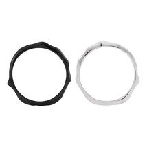 S925 Sterling Silver Irregular Shape 2mm Fine Circle Stacker Ring Women Jewelry - £56.11 GBP