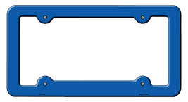 Blue Solid Novelty Metal License Plate Frame LPF-005 - £14.81 GBP