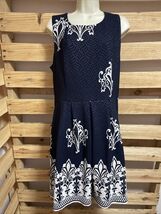 New York &amp; Company Stretch Floral A-Line Dress Woman&#39;s Size XL Careerwea... - $367.74 MXN