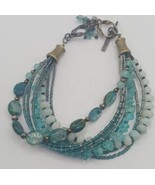 Bracelet, S/S, Brass, Quartzite, Kyanite, Apatite &amp; Seed Bead - $79.32 CAD