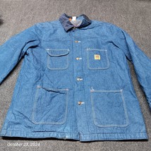 Vintage Big Ben Wrangler Blanket Lined Jacket Men 46 Long Blue Denim Cho... - £57.40 GBP