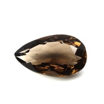 22.4Ct Natural Smoky Quartz Crystal Pear Gemstone - £11.39 GBP