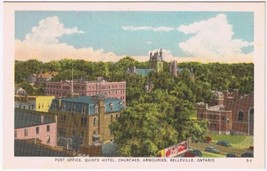 Postcard Post Office Quinte Hotel Churches Armouries Belleville Ontario - £3.71 GBP