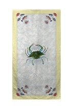 Betsy Drake Blue Crab &amp; Fish Beach Towel - £48.47 GBP