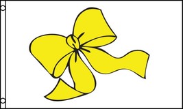 Yellow Ribbon 3&#39;x5&#39; Polyester Flag - £3.88 GBP