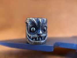 Brass "Strange Cat" Knife Bead, EDC Lanyard Charm - $8.99