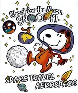 7.5X9.5&quot; Large Snoopy Astronaut IRON On Heat TRANSFER Mars Moon space tr... - €10,70 EUR