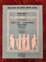 RARE Sheet Music Falling in Love With You Boys from Syracuse Rodgers Hart 1938 - £12.94 GBP