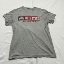 Gildan Men Ohio State Buckeyes T-Shirt Gray Graphic Print  Cotton Medium - $14.85