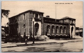 Postcard Post Office Sayre Pennsylvania Artvue Round dated Sayre 1936 - $7.99