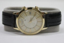 Vintage Jaeger LeCoultre Memovox 855 Gold Electroplated Watch Date Alarm - £2,138.55 GBP