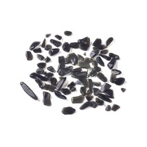 1000G package Natural Obsidian Chip Beads, No Hole/Undrilled 2~12x2~10x1~3m  C64 - £14.10 GBP