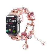 Pandora Compatible apple watch band Charm Bracelet for iWatch gold pink ... - $27.99