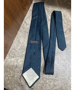 Vtg Christian Dior Tie Dark Green With Geometric Dots Polyester Silk Nec... - $41.01 CAD