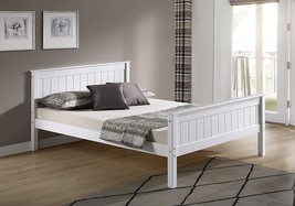 Harmony Full Wood Platform Bed, White - £234.20 GBP