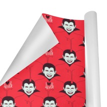 Vampire Red Halloween Wrapping Paper 58&quot; x 23&quot; - £14.08 GBP+
