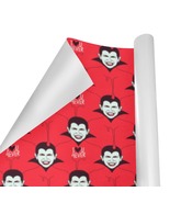 Vampire Red Halloween Wrapping Paper 58&quot; x 23&quot; - £14.19 GBP+