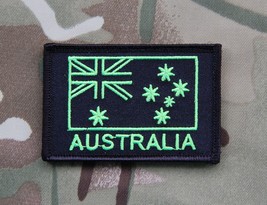 Lime Green &amp; Black Australian Flag Patch Special Forces Afghanistan SASR... - $7.25