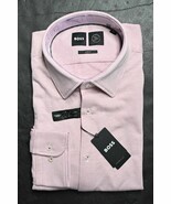 HUGO BOSS Uomo Hank Viaggio Slim Performance Cotone Elastico Camicia 44 ... - $64.14