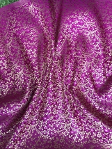 Indian Banarasi Brocade fabric Purple &amp; Gold Fabric Wedding Fabric -NF203 - £5.96 GBP+