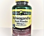 Spring Valley Extra Strength Ashwagandha 500 mg 60 Vegetarian Capsules - £13.20 GBP