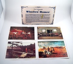 Winslow Homer Lithographs American Scenes 5&quot; x 7&quot; Collectable Vintage Set of 4 - $8.99