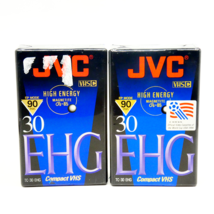 Set Of 2 JVC VHS C Compact 90 Minute Video Cassette Tape TC 30 EHG High ... - $183.57 MXN
