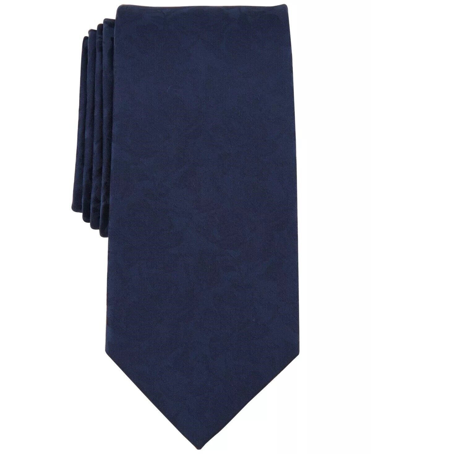 Michael Kors Men&#39;s Carman Classic Floral Tie Navy OS B4HP - $9.95