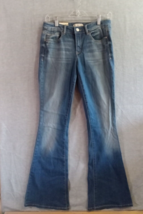 America Blues Women Skinny Flare Denim Blue Jeans Size 6/28 Boho Vintage - £20.50 GBP