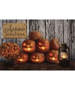 Autumn Blessings Pumpkin  LED canvas wall print = Large size - $696.06 MXN