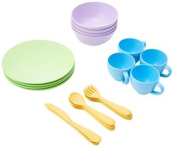 Green Toys Dish Set - 24 Piece Dishwasher Safe Creative Play Toys for De... - $23.27