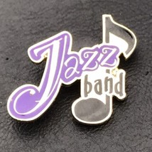 Jazz Band Pin Gold Tone Enamel - £9.82 GBP