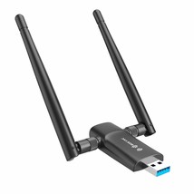 Wireless Usb Wifi Adapter For Pc - 1200Mbps Dual 5Dbi Antennas 5G/2.4G W... - £30.66 GBP