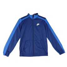NIKE Youth Boys Sz XL Full Zip Blue Track Sports Coat Jacket, Blue, Pockets - £15.26 GBP