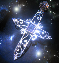 HAUNTED NECKLACE NEVER SHALL YOU CROSS SHIELD GUARD HIGHEST LIGHT MAGICK image 2