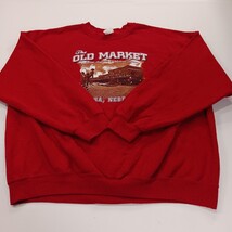 Gildan Heavy Blend THE OLD MARKET Men's Red Cotton Blend Pullover Sweatshirt 2XL image 15