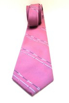 Panhandle Slim Tie Rose Pink Vintage Polyester 56 inch Rockabilly VLV - £11.65 GBP