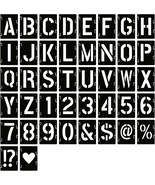 1 Inch Letter Stencils Symbol Numbers Craft Stencils, 42 Pcs Reusable Al... - $240.61 MXN