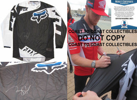 Trey Canard Supercross Motocross autographed Fox jersey COA exact proof Beckett - £181.34 GBP