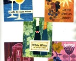 5 South Africa Cape Wine Brochures Roman Waher Wood Block Art - $37.58