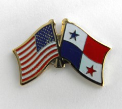 PANAMA UNITED STATES US COMBO NATIONAL FLAG LAPEL PIN BADGE 1 INCH - $5.64
