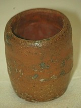 Stoneware Art Pottery Signed MAC Toothpick or Cream Holder Rustic Earth ... - $16.82