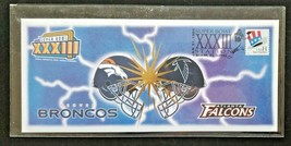 Denver Broncos Falcons 1999 Super Bowl XXXIII Official USPS Collector&#39;s Envelope - £7.03 GBP