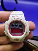Casio Baby-G BG-1005M  Digital  watch White Resin band Pink Face - $28.01