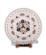 Handmade 12.5&quot; Marble Inlay Plate with Wooden Stand – A True Masterpiece... - $3,044.89 MXN