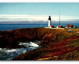Yaquina Head Lighthouse Newport  Oregon OR UNP Chrome Postcard T21 - $3.91