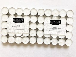 CANDLE-LITE 100 COUNT TEA LIGHTS MULTIPURPOSE UNSCENTED - BRAND NEW - £12.32 GBP