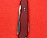 Discontinued Victorinox 111mm Picnicker Knife - Side Locking Blade - Red... - $80.02