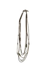 Vintage Multi Strand Necklace Gold Tone Layered Chains Bar Bead 16” Y2K - $21.60