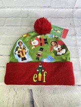 Elf Buddy Movie Will Ferrell Sublimated All Over Print  Pom Beanie Hat Cap Adult - £19.38 GBP